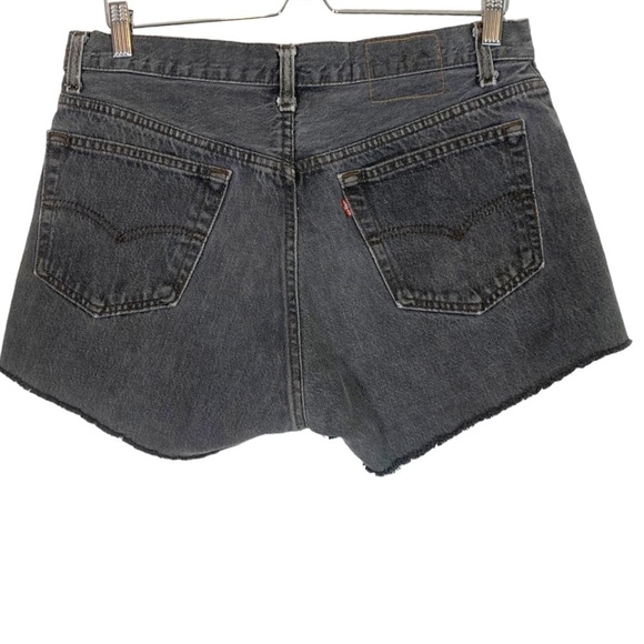 Vintage Levi's High Waist Distressed Cut Off Jean Shorts Size large MADE IN USA - Picture 2 of 7